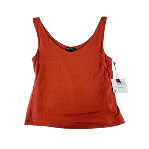 Originality Womens Rust Tank Top XS Sleeveless Scoop Neck Casual Stretwear Solid